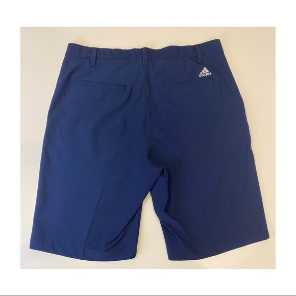 Men’s Adidas shorts pockets zip button close size 34 navy blue boardie material - Picture 3 of 6